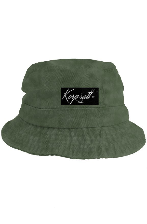 Olive brush bucket hat