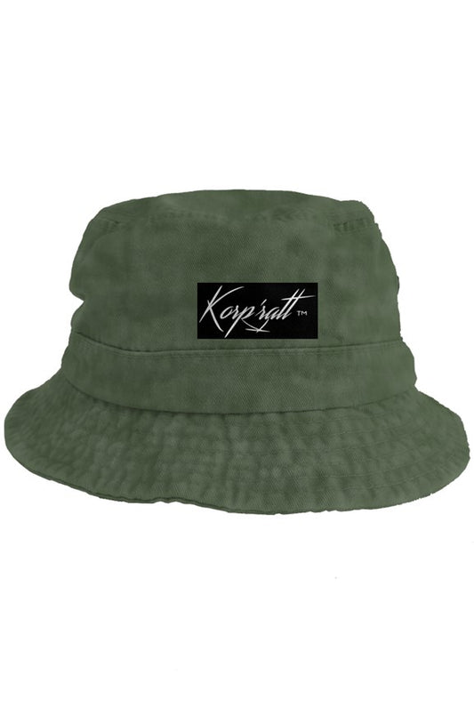 Olive brush bucket hat